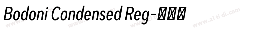 Bodoni Condensed Reg字体转换